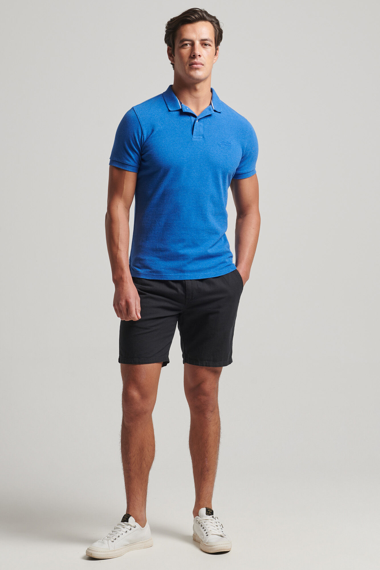 Camisa polo Superdry Classic Piqué - Azul escuro