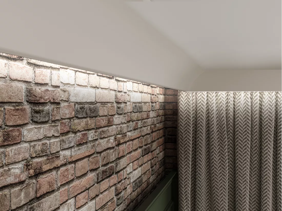 Lot de 3 corniches plafond en polystyrène L290 x l6 x H10 cm blanc - CARINTIA