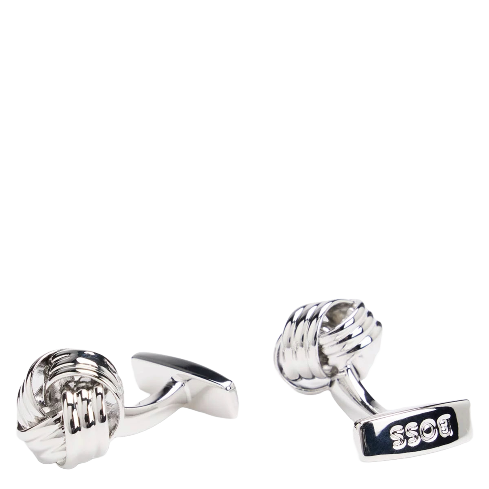 Boutons de manchette nœud | Argent