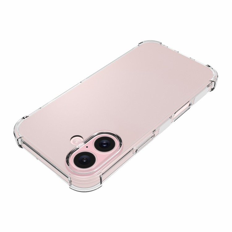 iPhone 16 Gummi Hülle Case Slim Design mit Air Cushion Fallschutz - Transparent