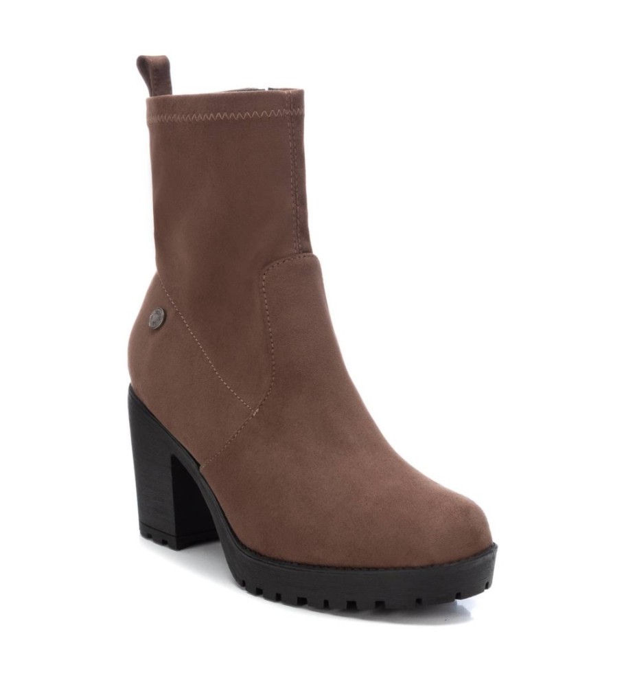 Botas de cano curto Refresh 171459 Marrom - Altura do salto: 8 cm -