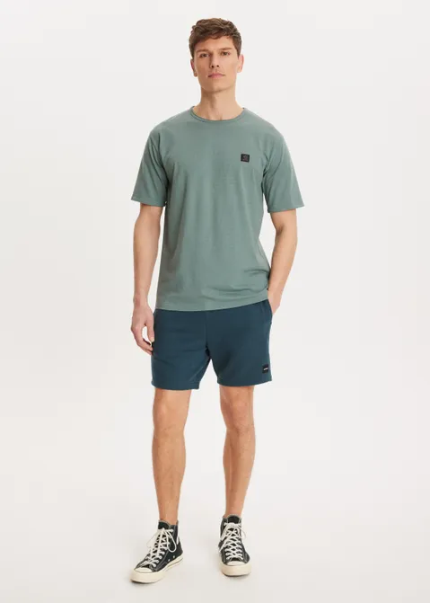 Basic sweat short blauw (PETROL)