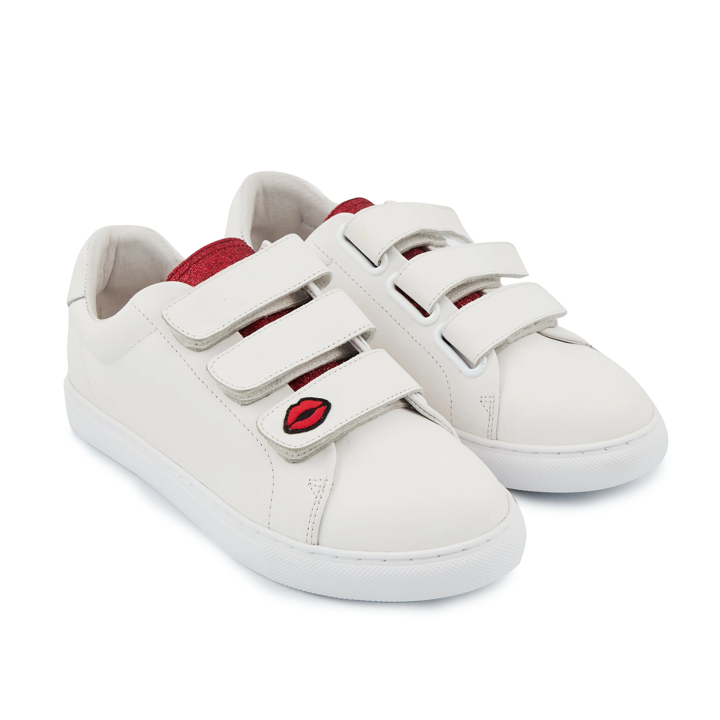 EDITH MOULIN BACK LIPS - Sneakers en cuir | Blanc