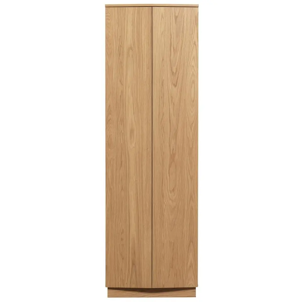 WOOOD Zuma Hoge Kast - Push-To-Open - Eiken - Transparant - 210x67x46