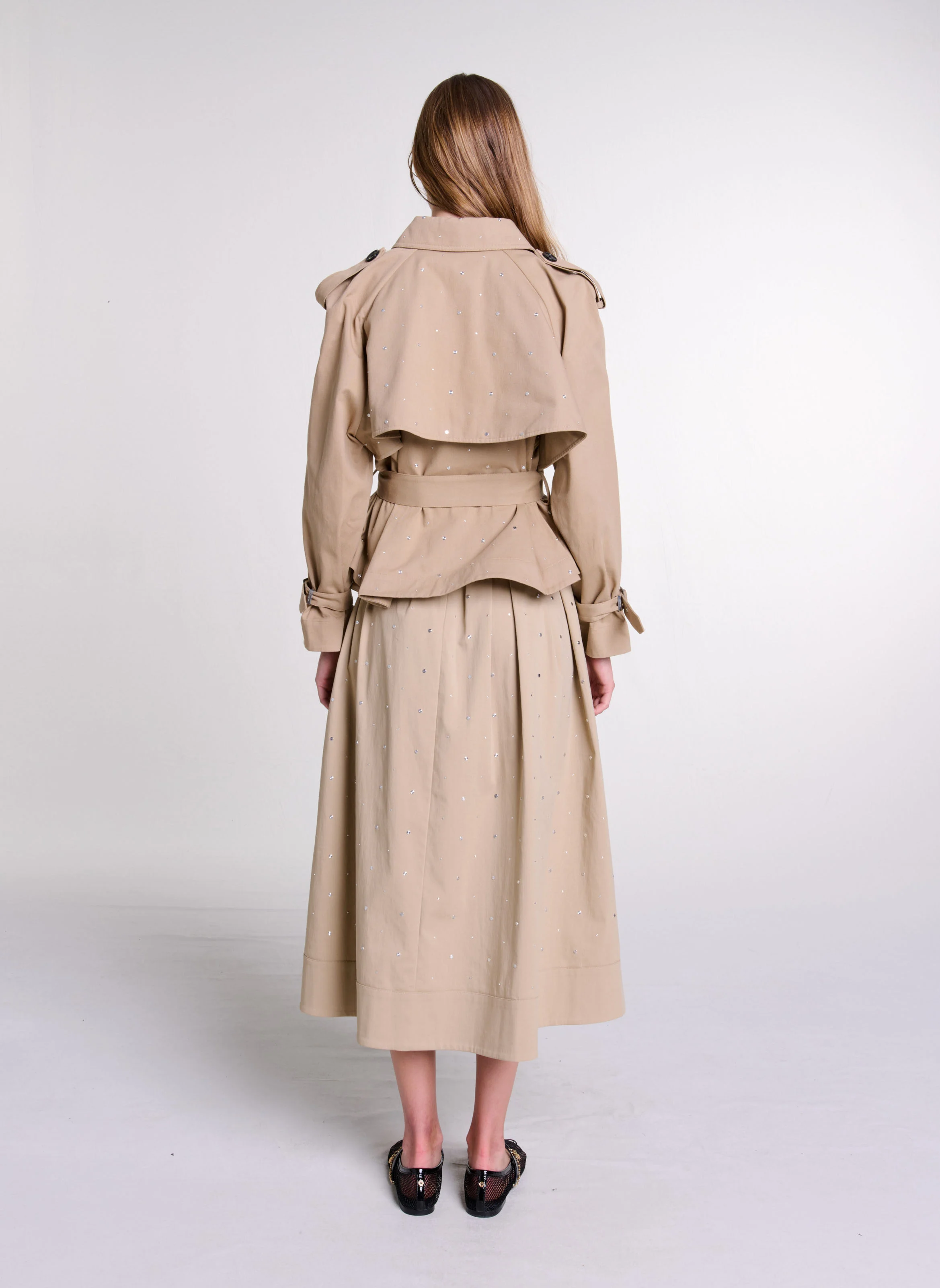 Veste courte déperlante en coton | Beige