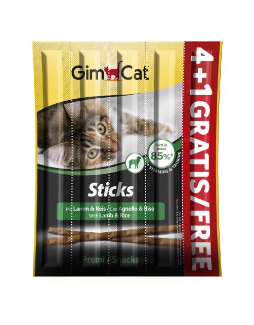 Gimcat Sticks 4 Met 1 Gratis 25 g - Kattensnack