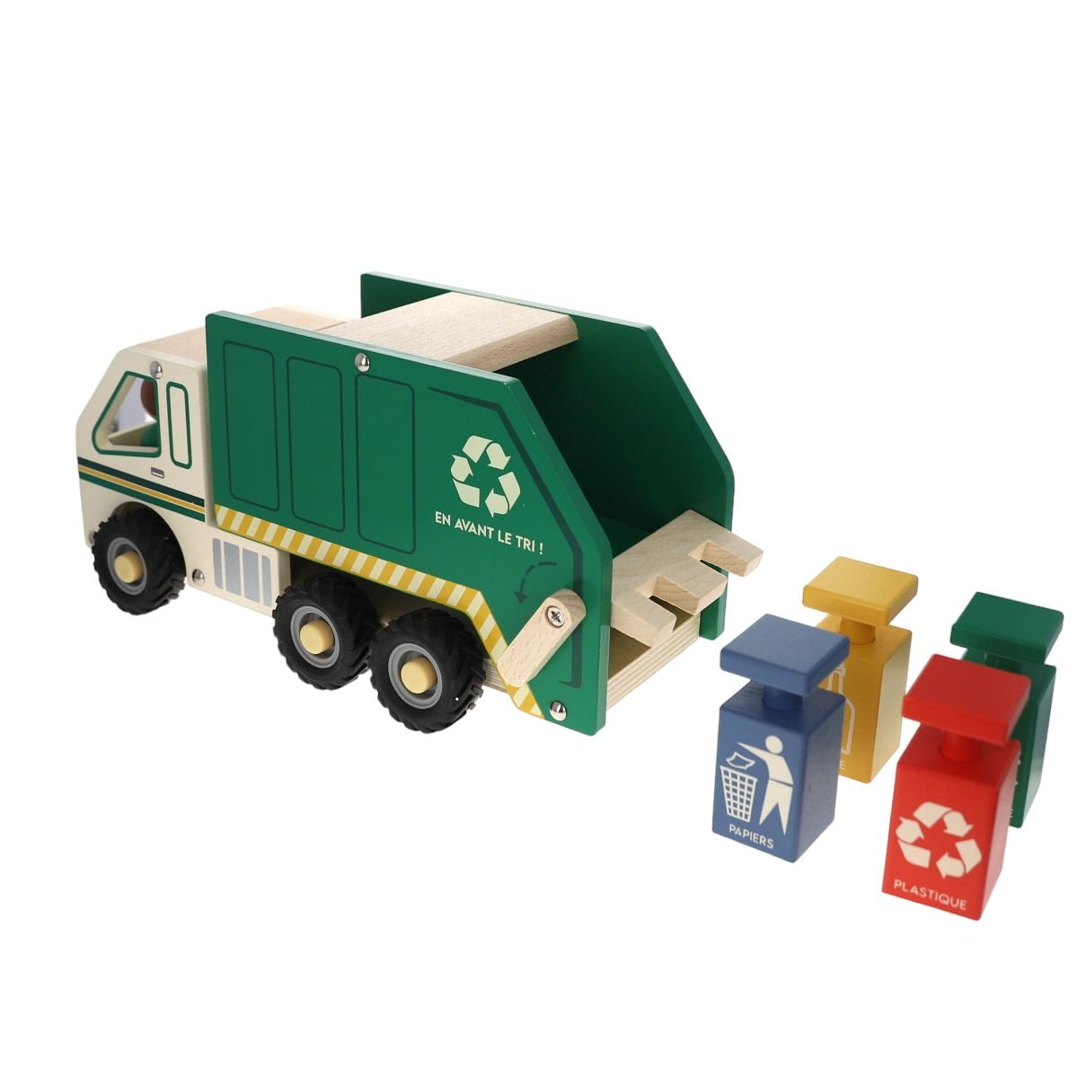 Camion poubelle en bois  Mercredi et Patati