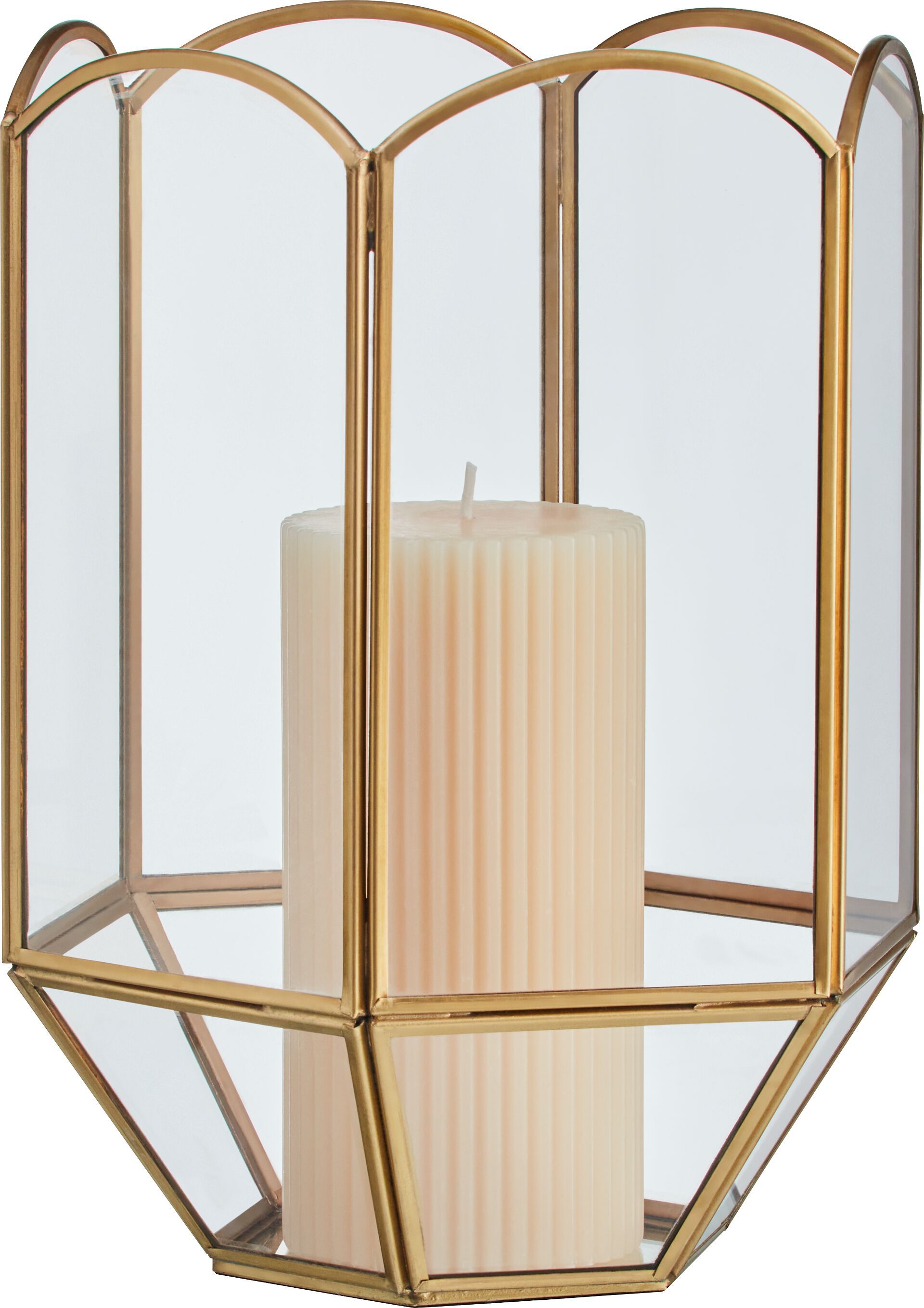 NINI Laterne - Gold, Transparent / H: 26.0 cm