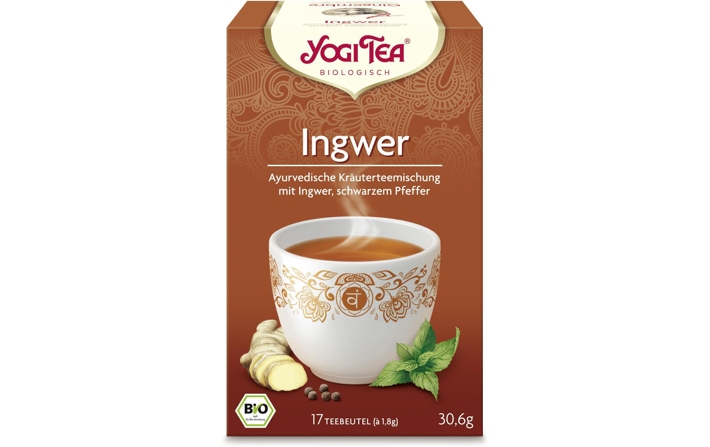 Teebeutel Bio Kräutertee Ingwer Pack 17 x 1.8 gIngwer-, Kräuter- und Gewürzteemischung