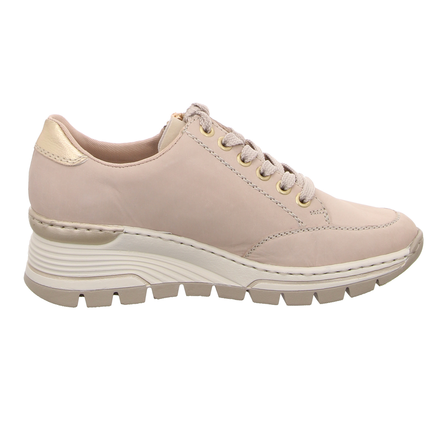 Rieker Schnürhalbschuh beige
