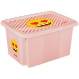 Boîte de rangement 'karolina emoji hearts', 45 L