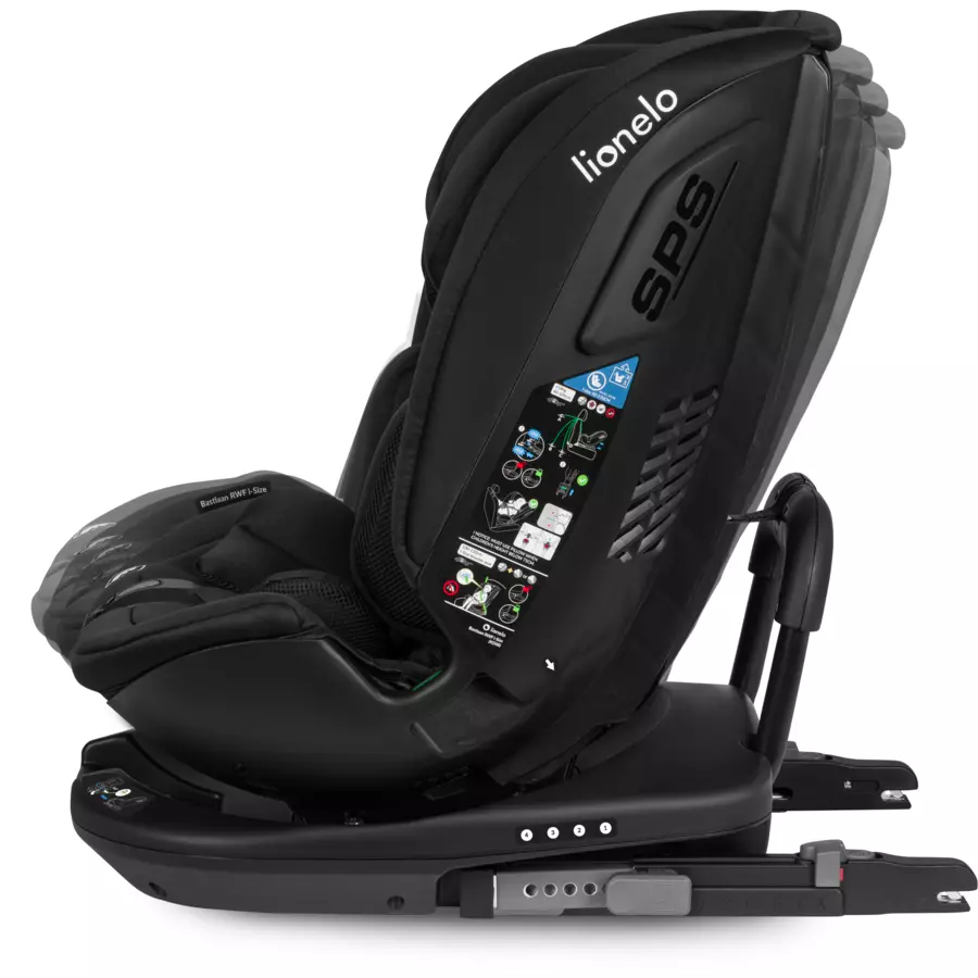 lionelo Reboarder Bastiaan RWF i-Size Black Carbon