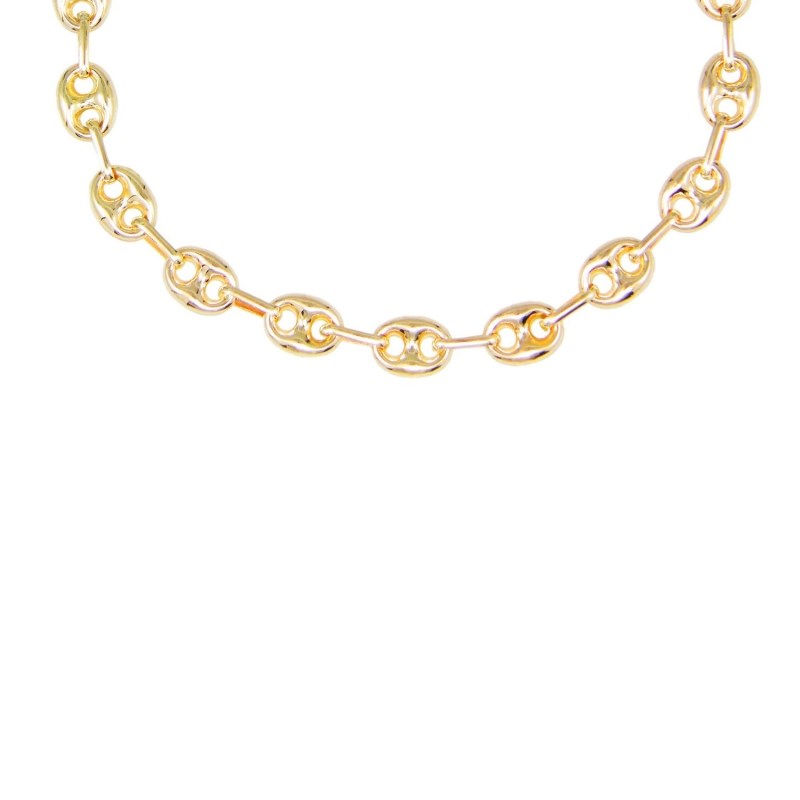 Collier Or Jaune Grain de Café  55cm - Homme