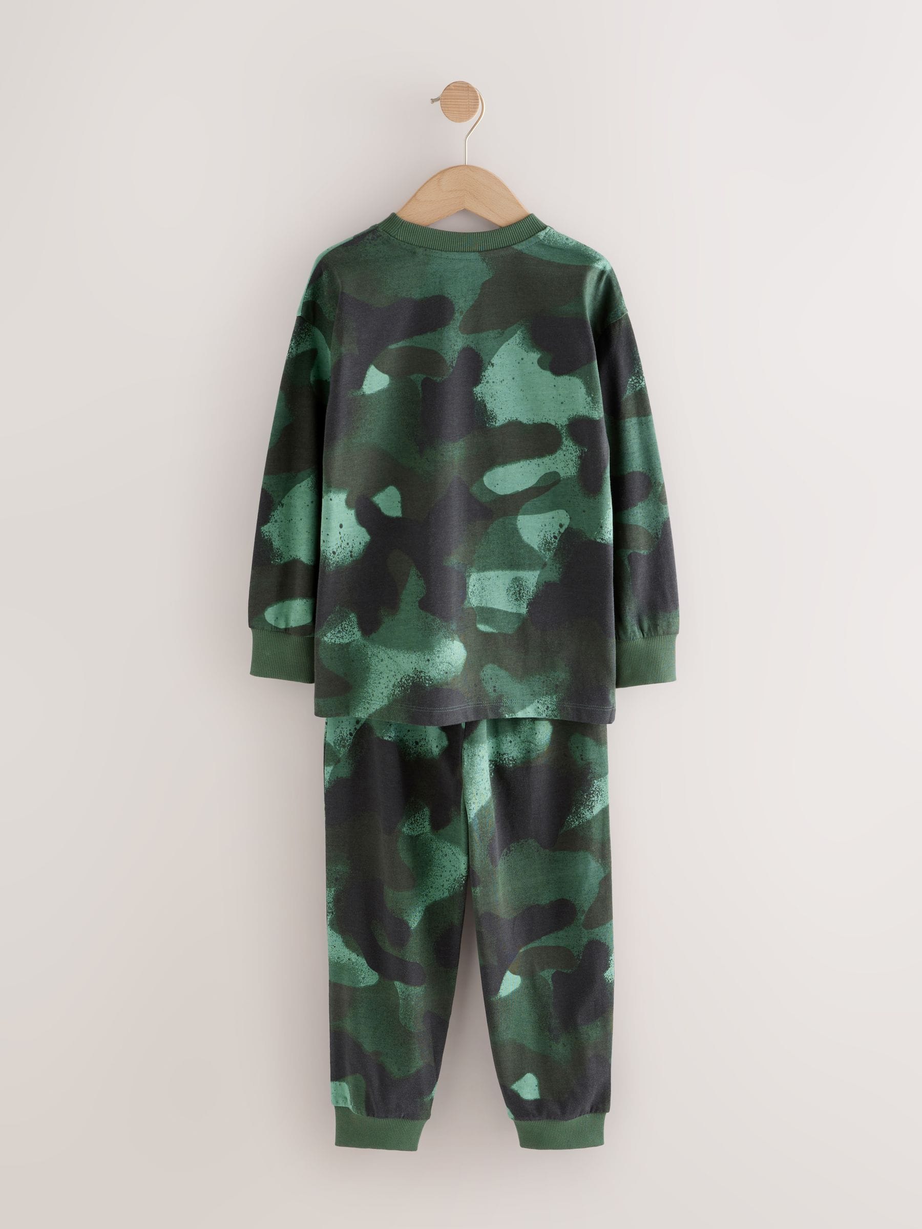 Meerkleurige camouflageprint - Verpakking van 3 pyjama's met lange mouwen (3-16 jr)