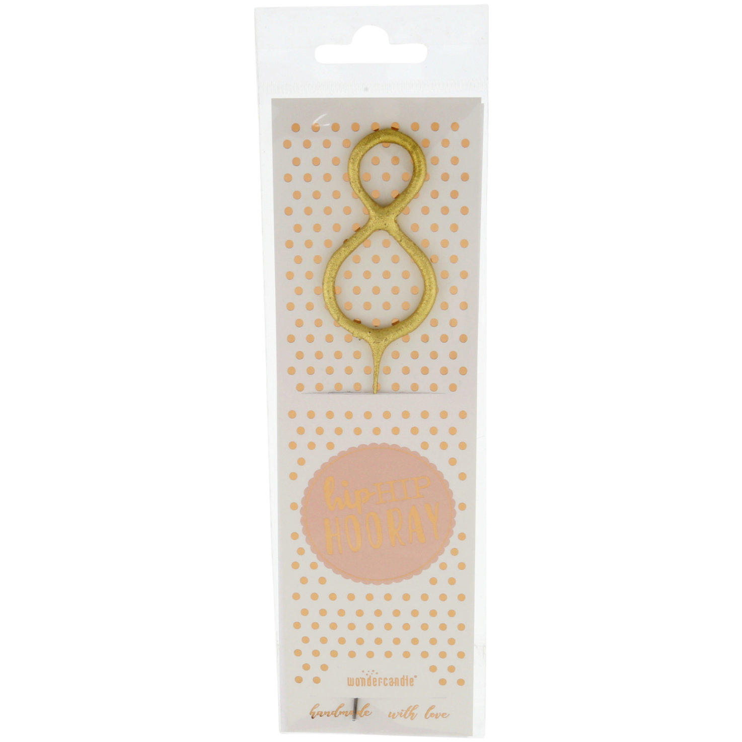 Wondercandle hipHIP Hooray gold 8