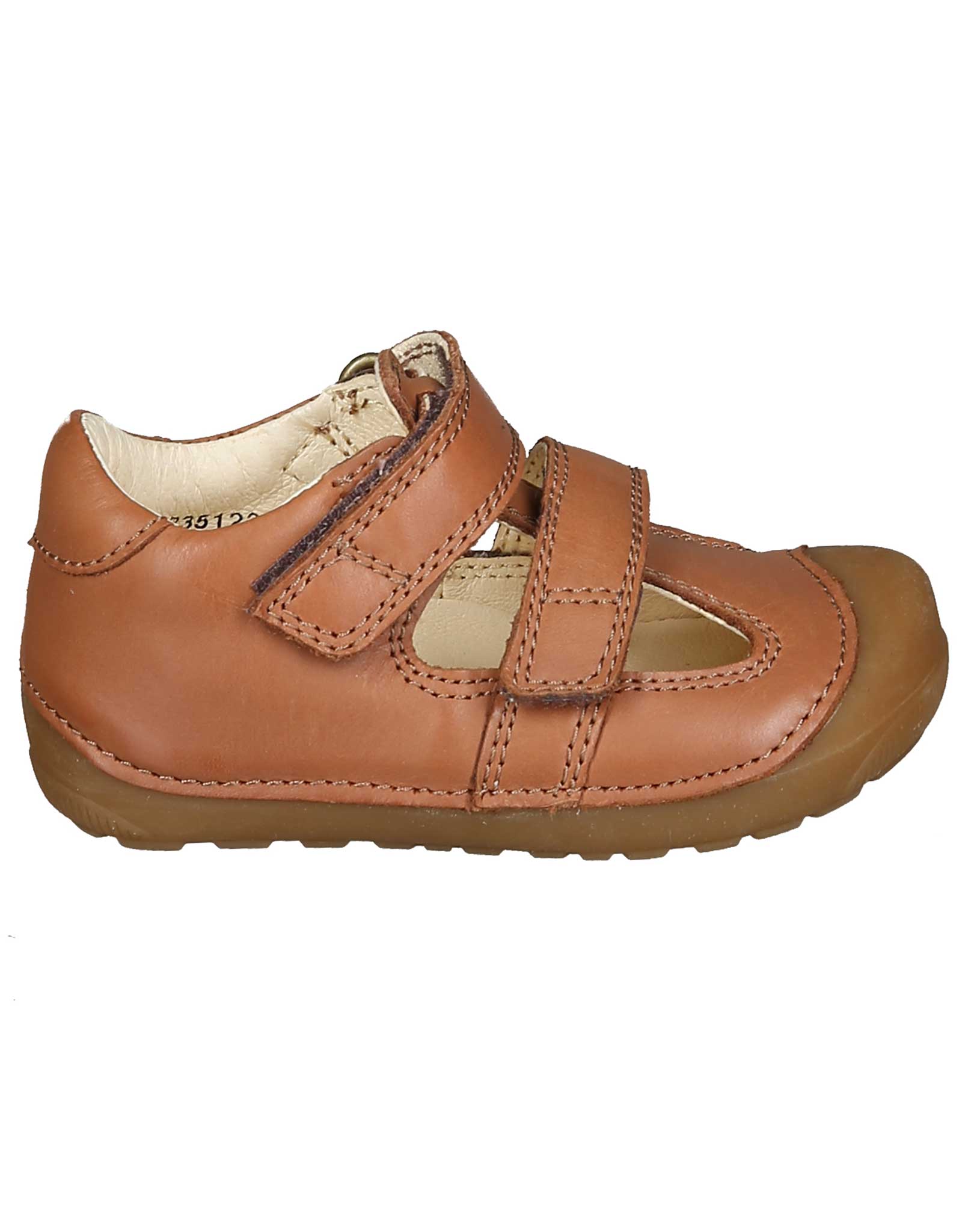 Klett-Sandalen PETIT SUMMER mit Zehenschutz in cognac