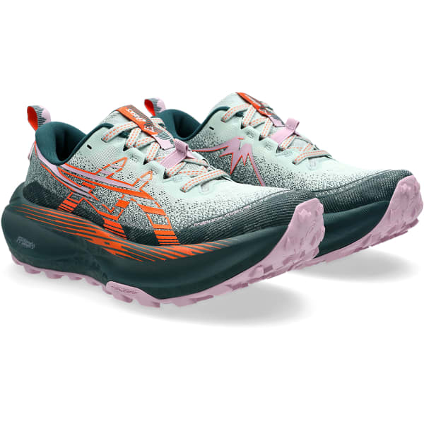 Chaussure trail ASICS TRABUCO MAX 4 W COLD MOSS/NOVA ORANGE