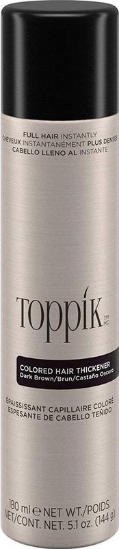 Toppik Colored Hair Thickener Donkerbruin - Haarverdikker Spray - Verbergt haaruitval - Direct voller haar