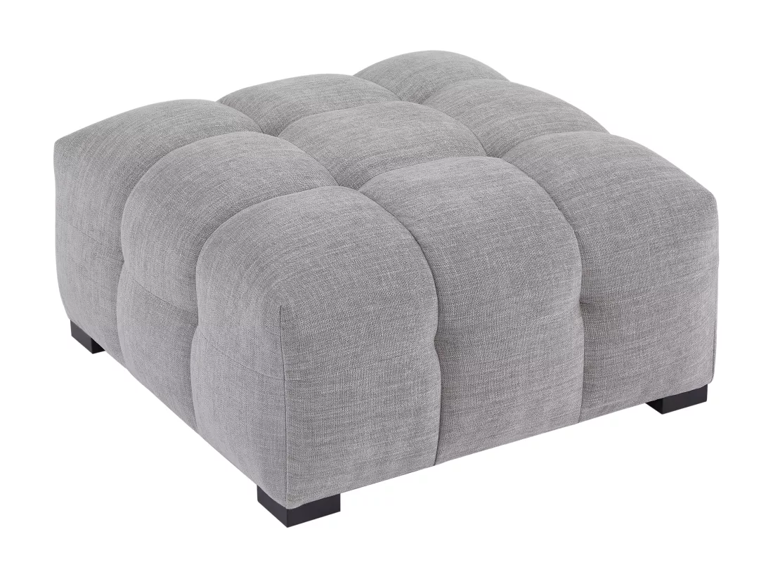 Pouf en tissu chiné gris DILOME de Pascal Morabito