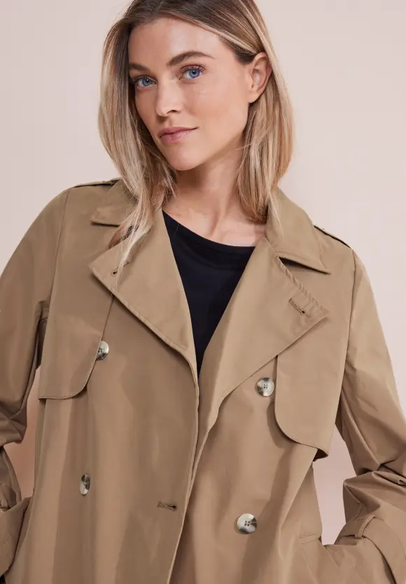 Moderner Trenchcoat - dark nutty mocca