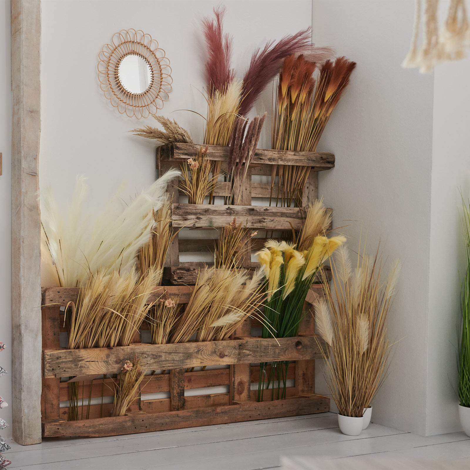 Pampas-Gras - cream-brown - Kunststoff - 107 cm