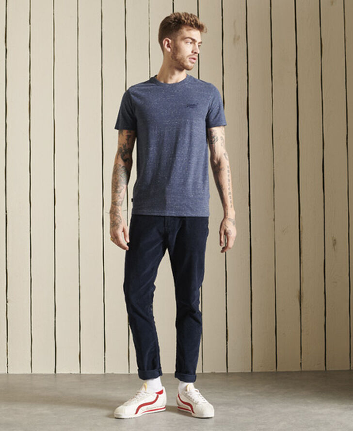 Superdry VINTAGE LOGO EMB TEE Creek navy heather