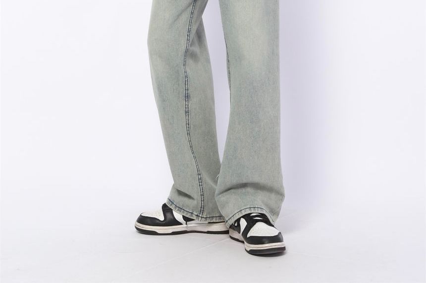 AXEN - Hoge taille gewassen losse jeans