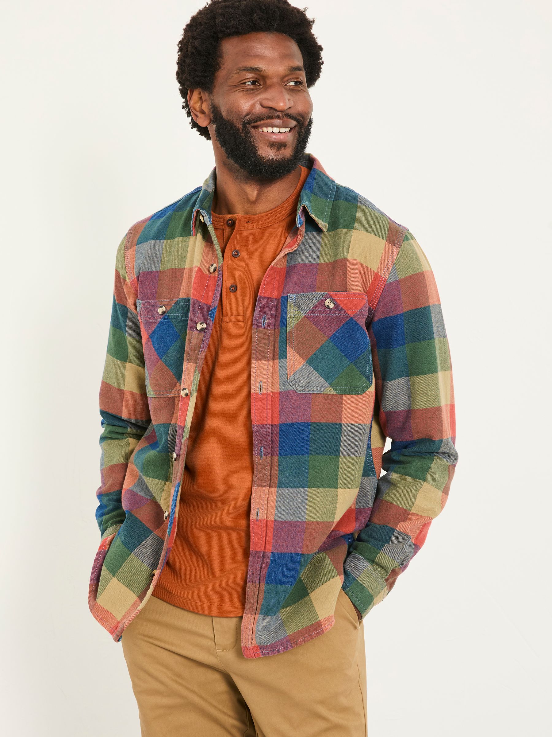 Multi - FatFace Long Sleeve Buffalo Check Shirt