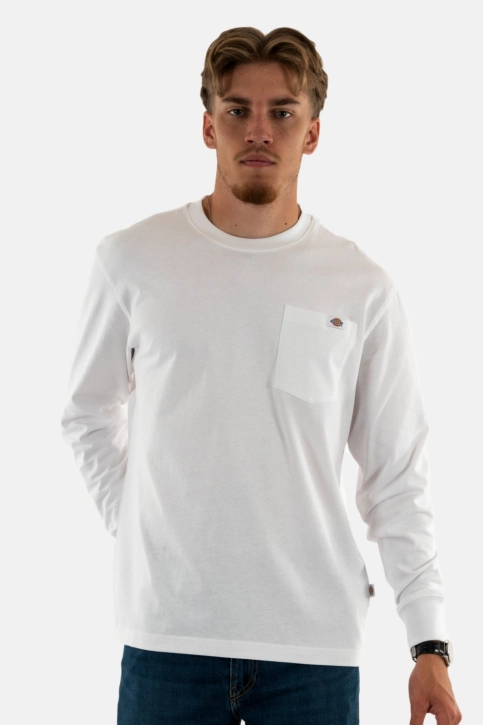 Tee shirt manches longues dickies luray pocket whx1 white