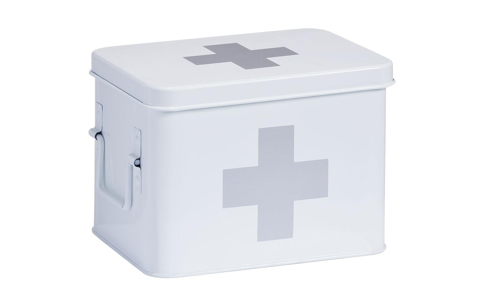 Erste Hilfe Schrank 21.5 x 16 x 16 cm, WeissMedikamentenbox