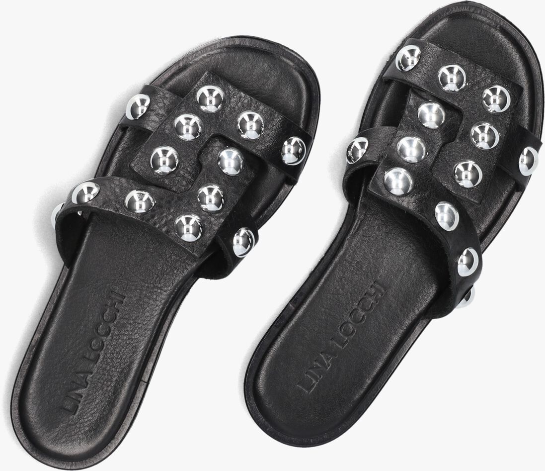 zwarte lina locchi slippers l1132