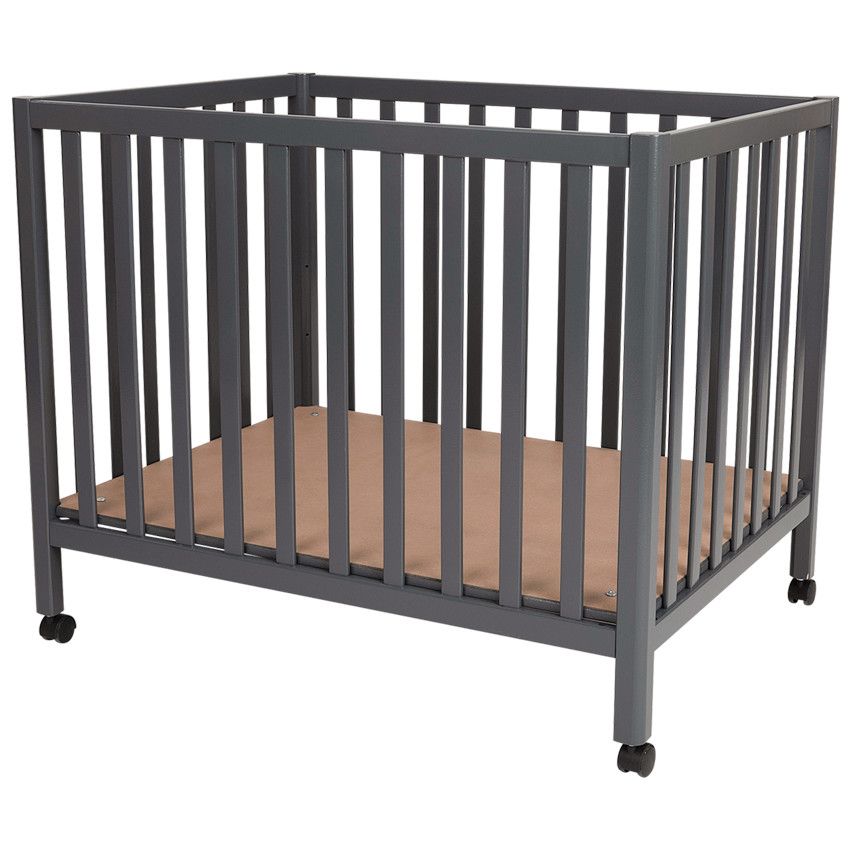 Parc en bois Tommy - Anthracite - Ecru