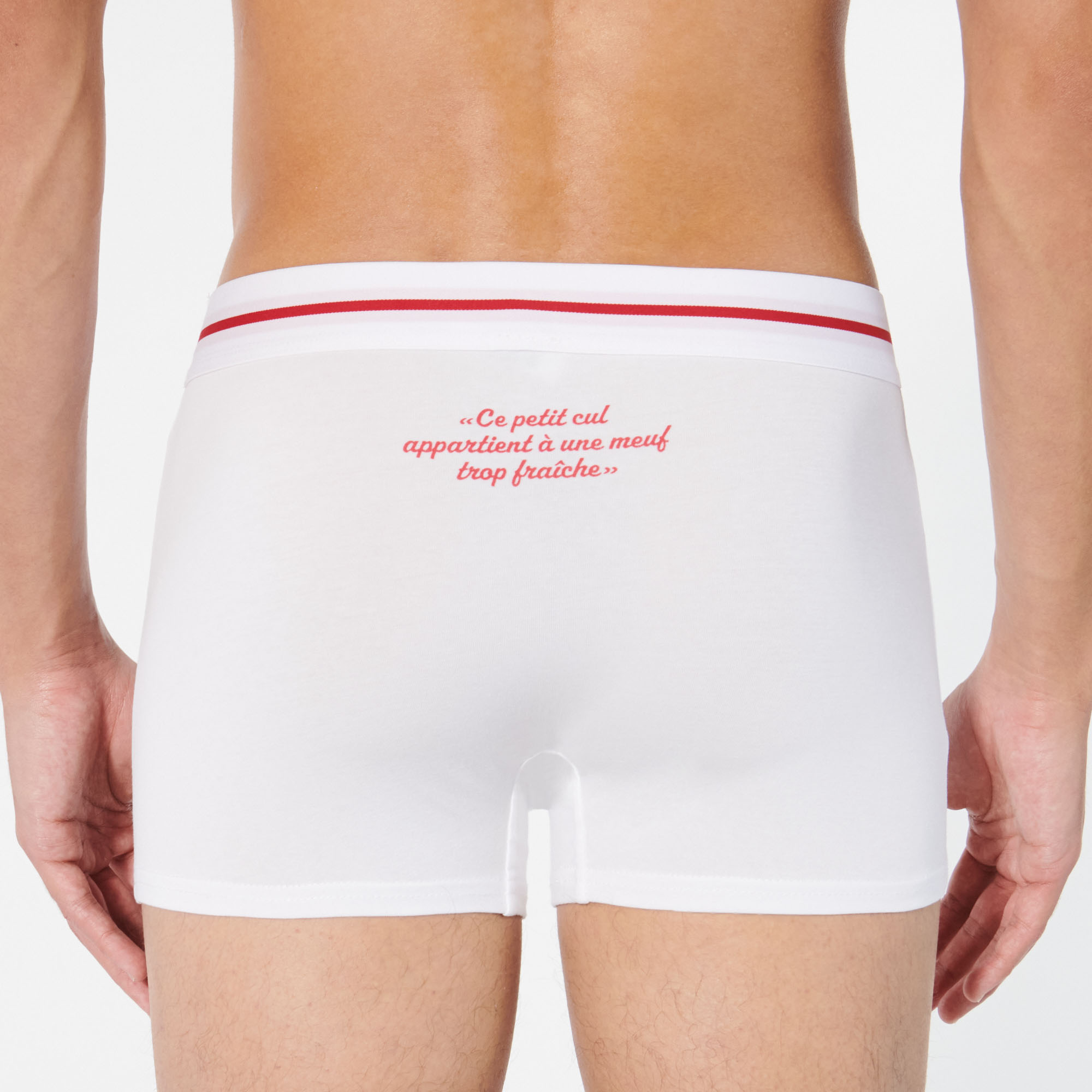 Boxer à message en coton