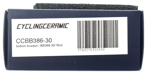 Boitier de Pédalier CyclingCeramic BB Evo 386-30 Rouge