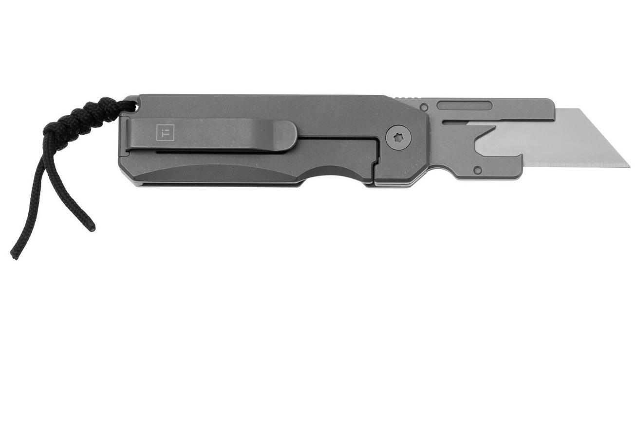 Big Idea Design Ti Utility Knife TI-UK Stonewashed Titanium, Stainless Steel, utility zakmes