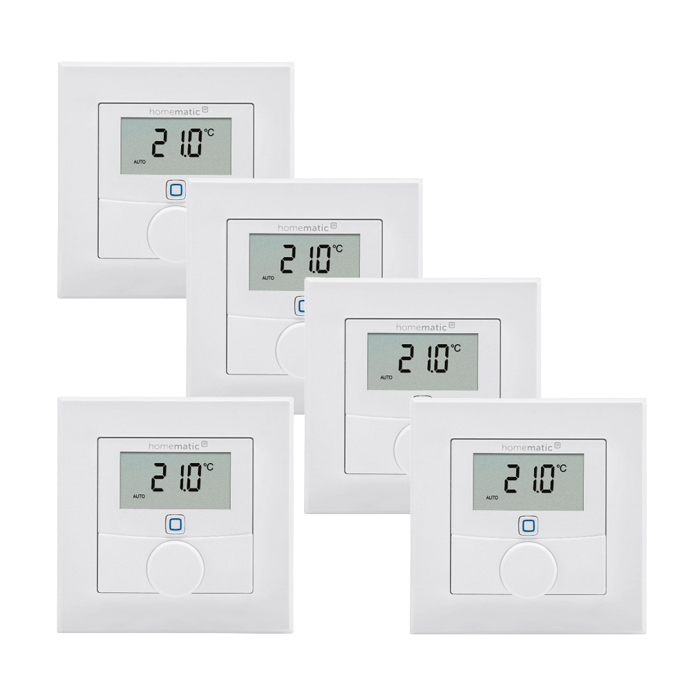Homematic IP Smart-Home-Steuerelement »Wandthermostat m. Luftfeuchtigkeitssensor 5er Set«