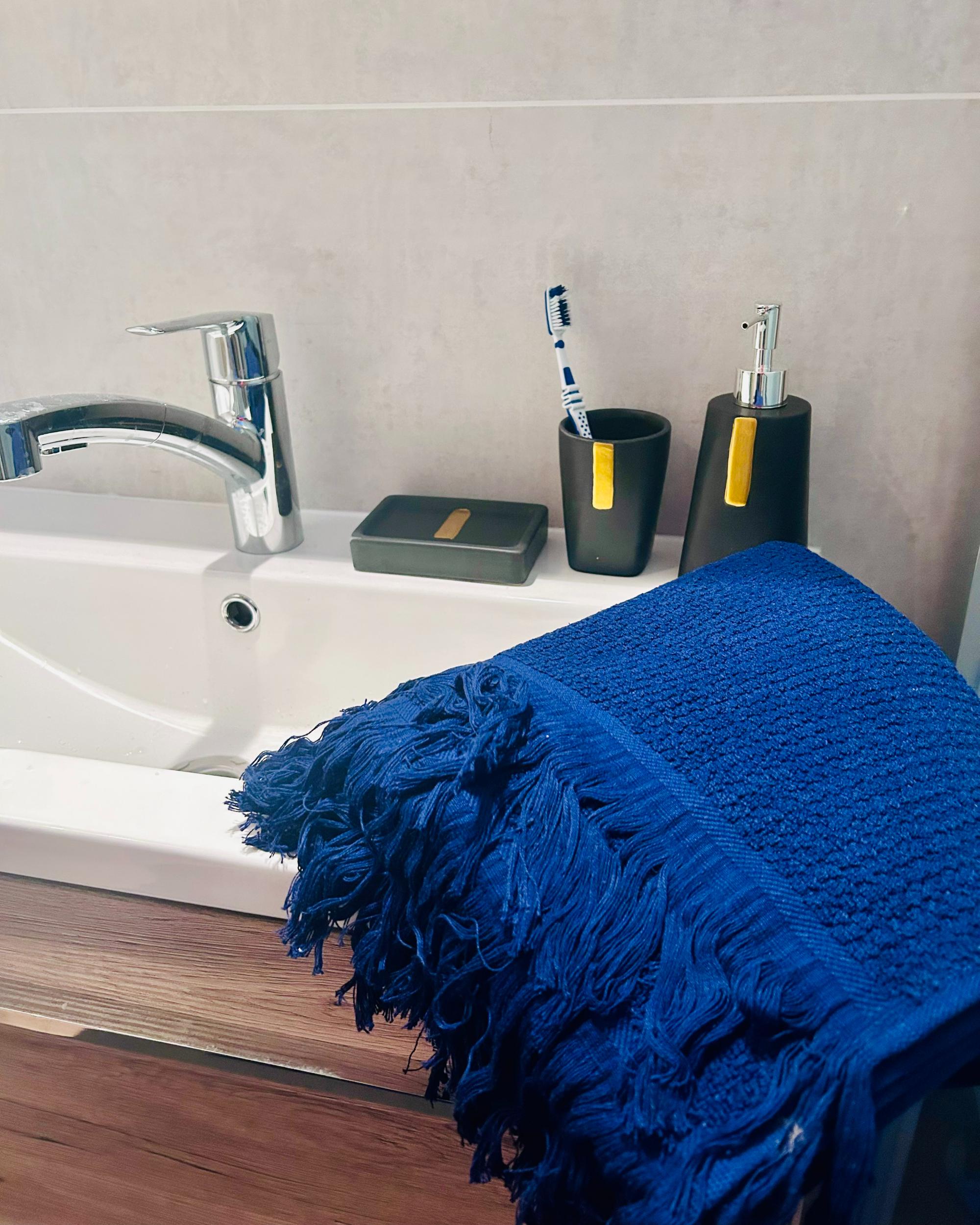9-delige handdoekset ATIU Badstof Marineblauw