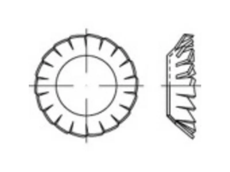 TOOLCRAFT 138489 Stjernefjederskive Indvendig diameter: 4.3 mm DIN 6798 Fjederstål Galvaniseret 250 stk