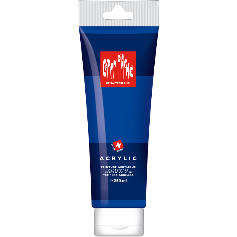 Caran d'Ache Acrylfarbe, 250 ml, ultramarinblau dunkel, 1 Stück
