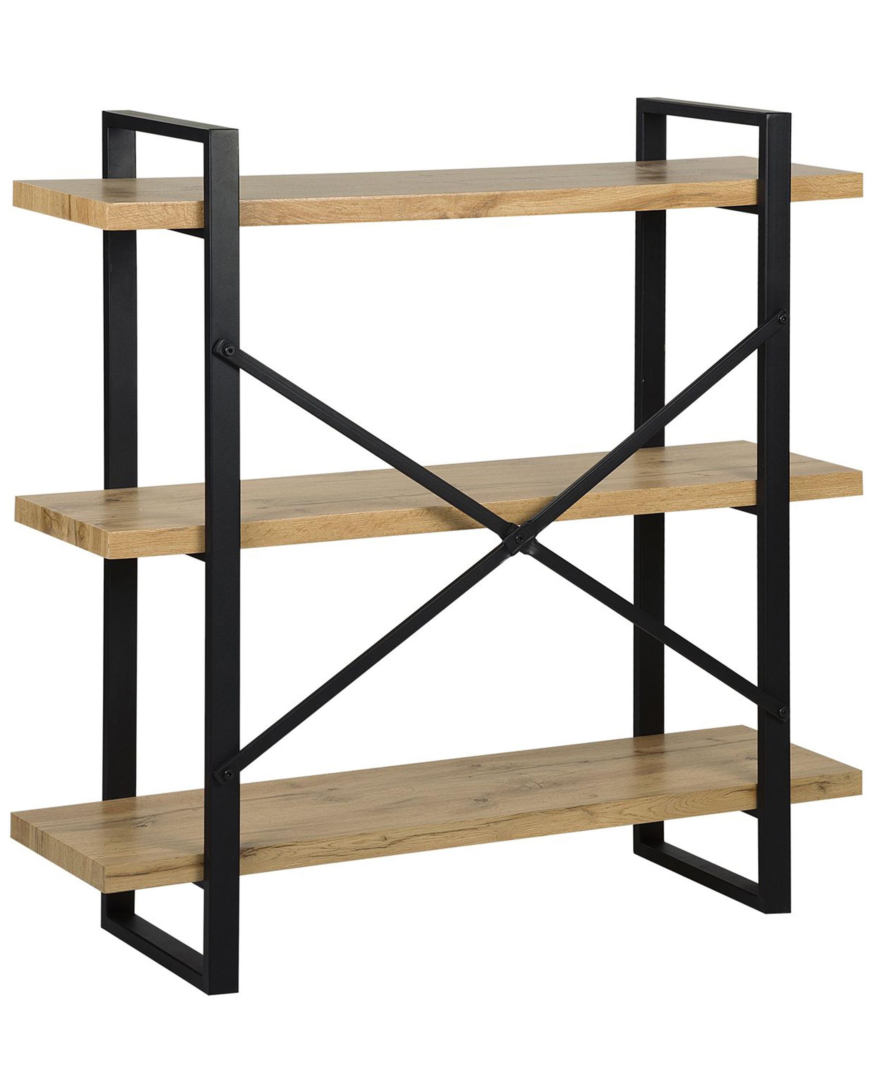 Opbergkast met 3 planken TIMBER 111 cm Lichtbruin