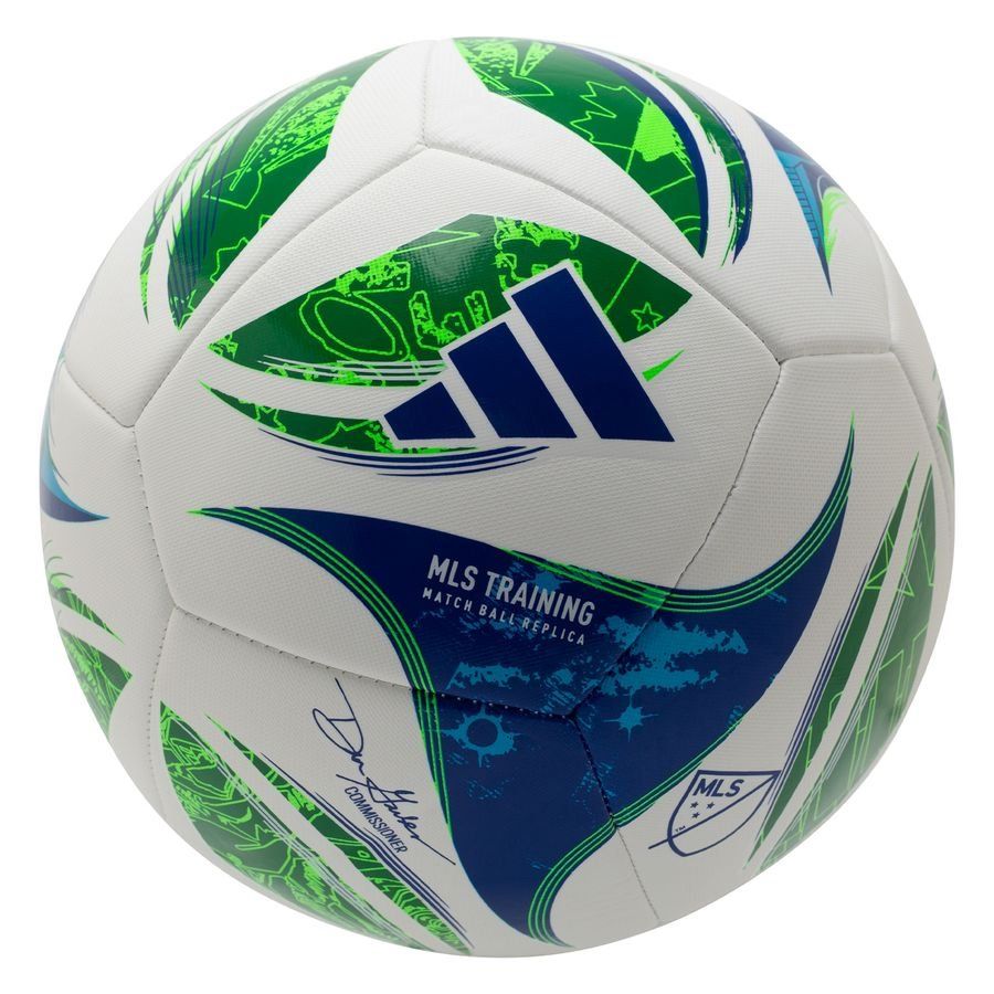 adidas Ballon MLS Training - Blanc/Vert/Bleu