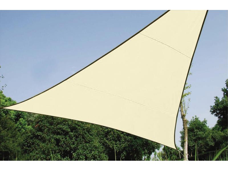 Perel Sonnensegel 500 cm, Dreieck Dreieck 5 x 5 x 5 m, creme