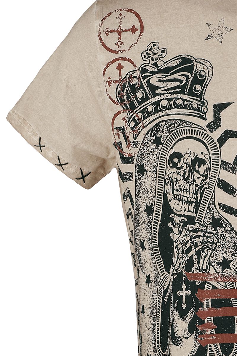 T-Shirt Avec Imprimés Crânes & Slogan | Rock Rebel by EMP T-Shirt Manches courtes