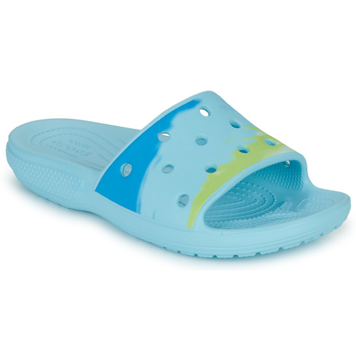 Crocs - CLASSIC CROCS OMBRE SLIDE - Bleu / Vert