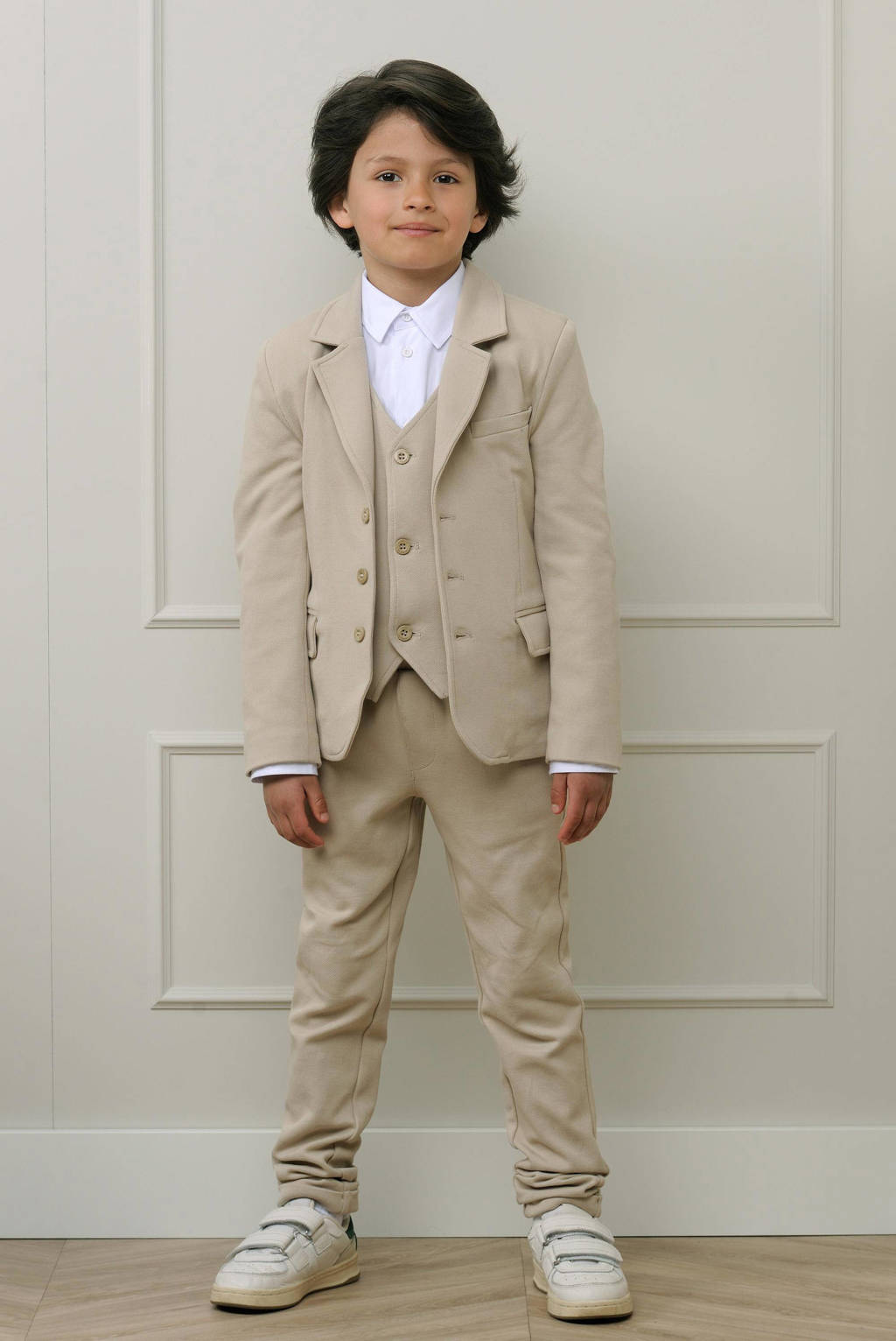 Le Chic Garcon regular fit broek DONKIR ecru