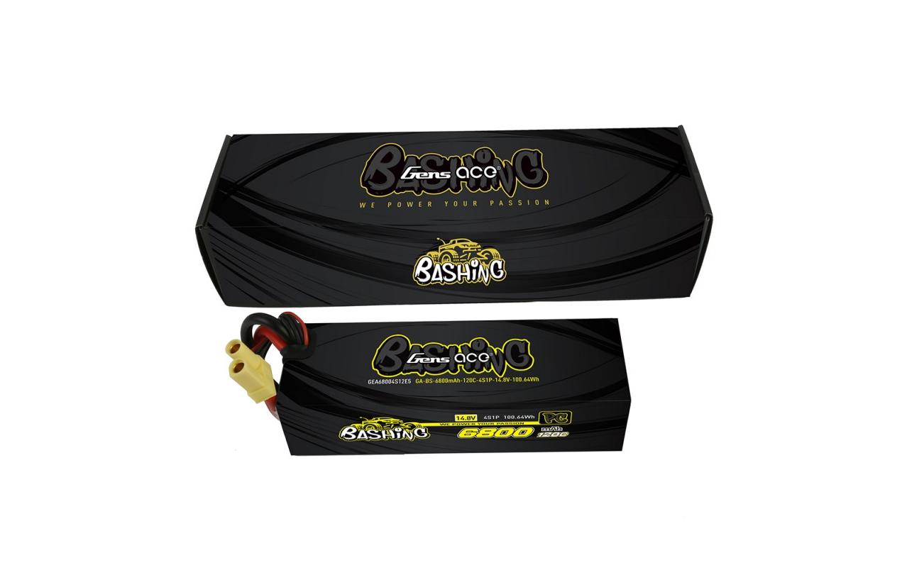 RC-Akku LiPo 6800 mAh 14.8 V 120 C<br>Gens ace Bashing 4S LiPo Akku für RC Fahrzeuge mit EC5 Stecker