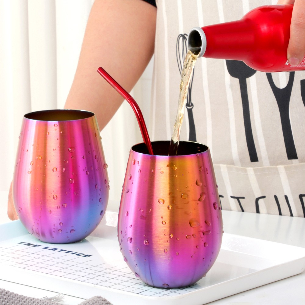 (500ml) Edelstahl Getränke Becher Cocktail Cup - Gold