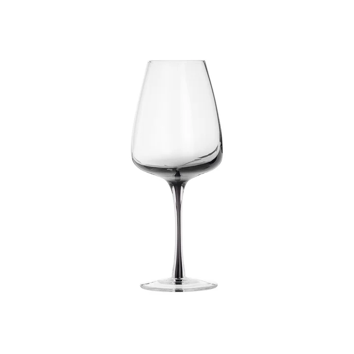 Broste Copenhagen - Smoke Weissweinglas, 400 ml, grau