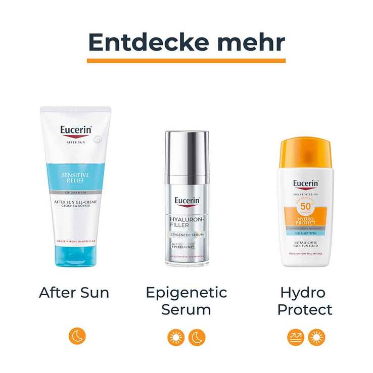 Eucerin Sun Fluid Hydro Protect Face hell LSF 50 +, 2x50 ml