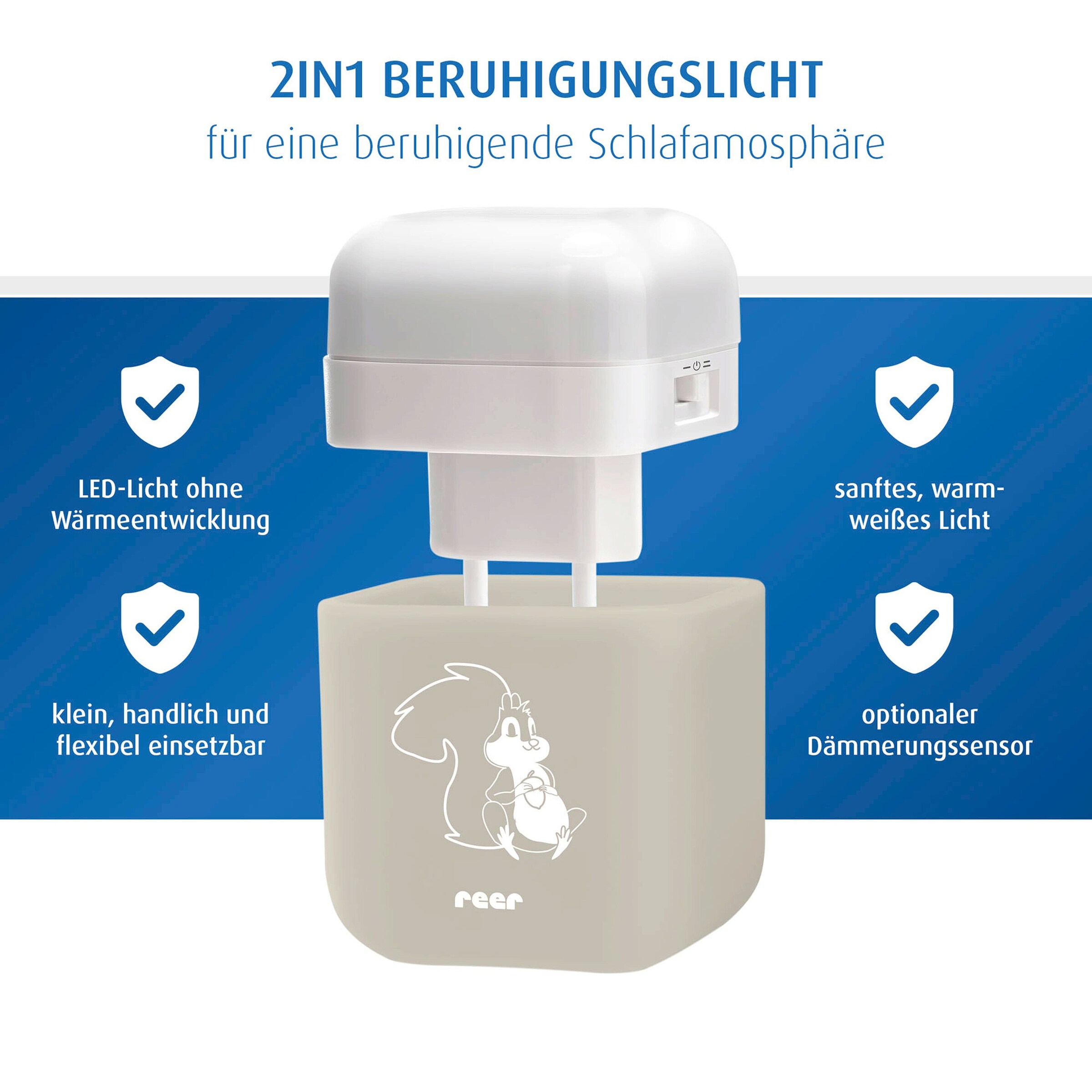 reer LED-Nachtlicht 2in1 SleepLight Creme